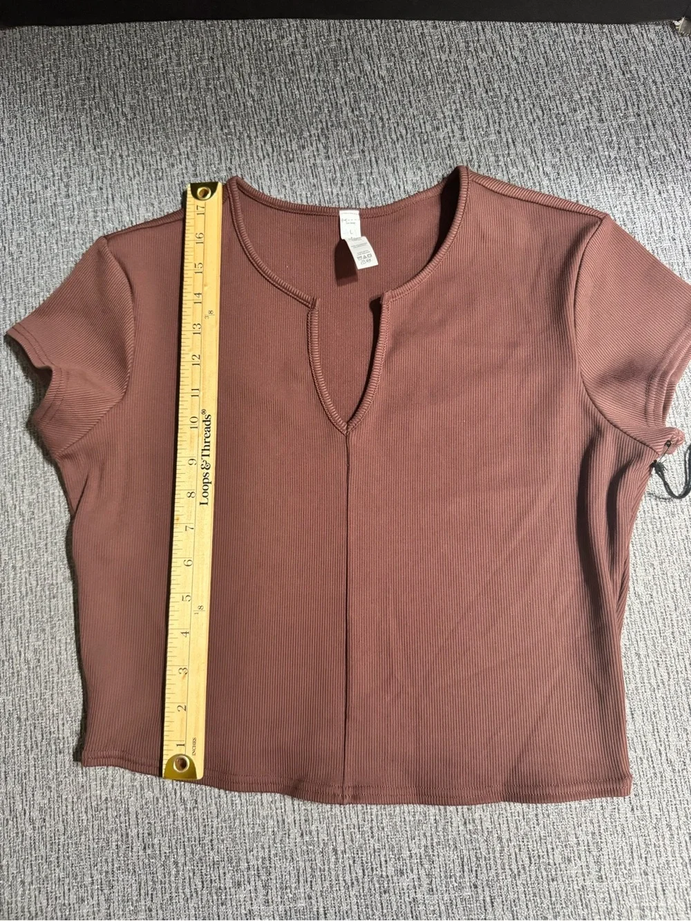 Alo Savvy Short Sleeve Rib Crop Top